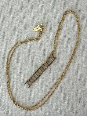 Verameat Gold Lil Deal Ladder Necklace with 24” chain